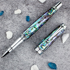 עט רולר Monteverde Invincia Deluxe Abalone - כרום chrome