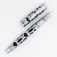 עט נובע Conklin Endura Deco Crest - שחור כרום Black Chrome