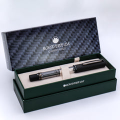 Monteverde MP1 Matte Carbon Fiber – עט נובע עם מכסה מסיבי פחם בגימור מט