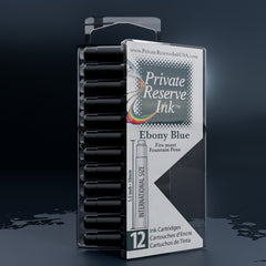 דיו כחול Ebony Blue מחסניות (12 יחידות בקופסה שקופה)