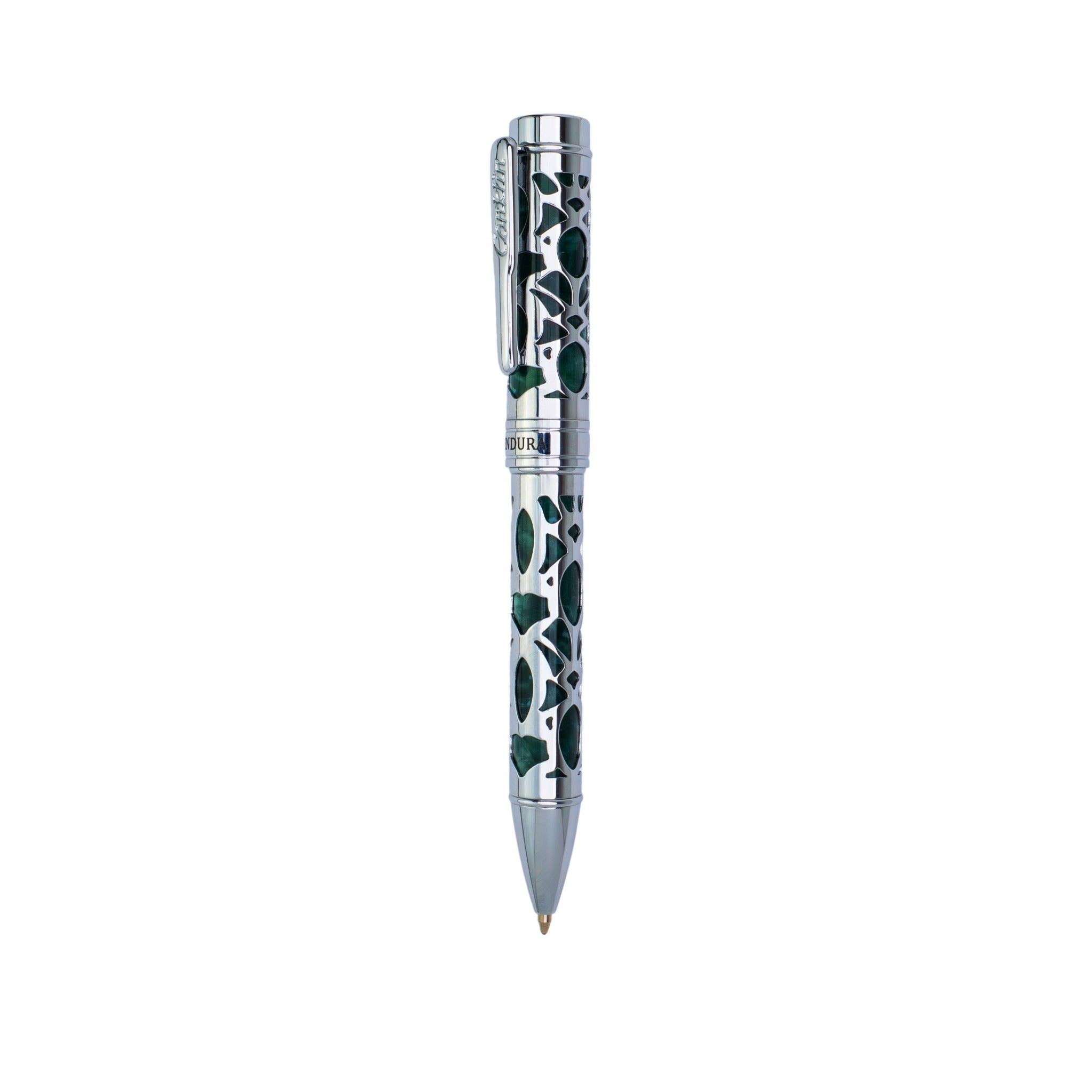 Conklin Endura Deco Crest Forest Green Chrome עט כדורי