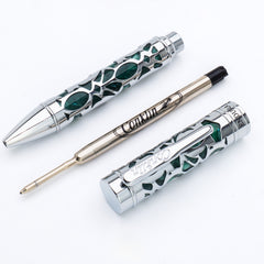Conklin Endura Deco Crest Forest Green Chrome עט כדורי ומילוי