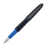עט נובע Diplomat Elox - שחור וכחול טבעתי Ring Black & Blue