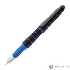 עט נובע Diplomat Elox - שחור וכחול טבעתי Ring Black & Blue