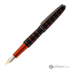 עט נובע Diplomat Elox - שחור וכתום בטבעות Ring Black & Orange
