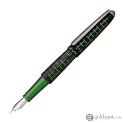 עט נובע Diplomat Elox Matrix - שחור וירוק טבעתי Ring Black & Green