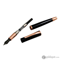 עט נובע Monteverde Impressa - שחור עם גימור רוז גולד Black with Rose Gold Trim