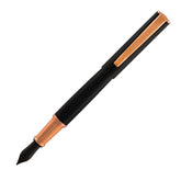 עט נובע Monteverde Impressa - שחור עם גימור רוז גולד Black with Rose Gold Trim
