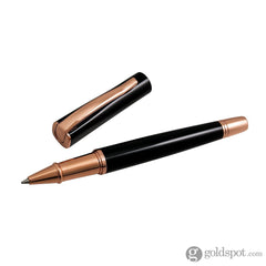 עט רולר Monteverde Impressa - שחור Black with Rose Gold Trim