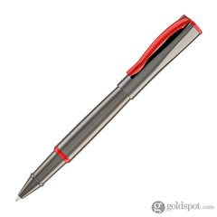 עט רולר Monteverde Impressa - אפור כהה עם גימור אדום Gunmetal with Red Trim