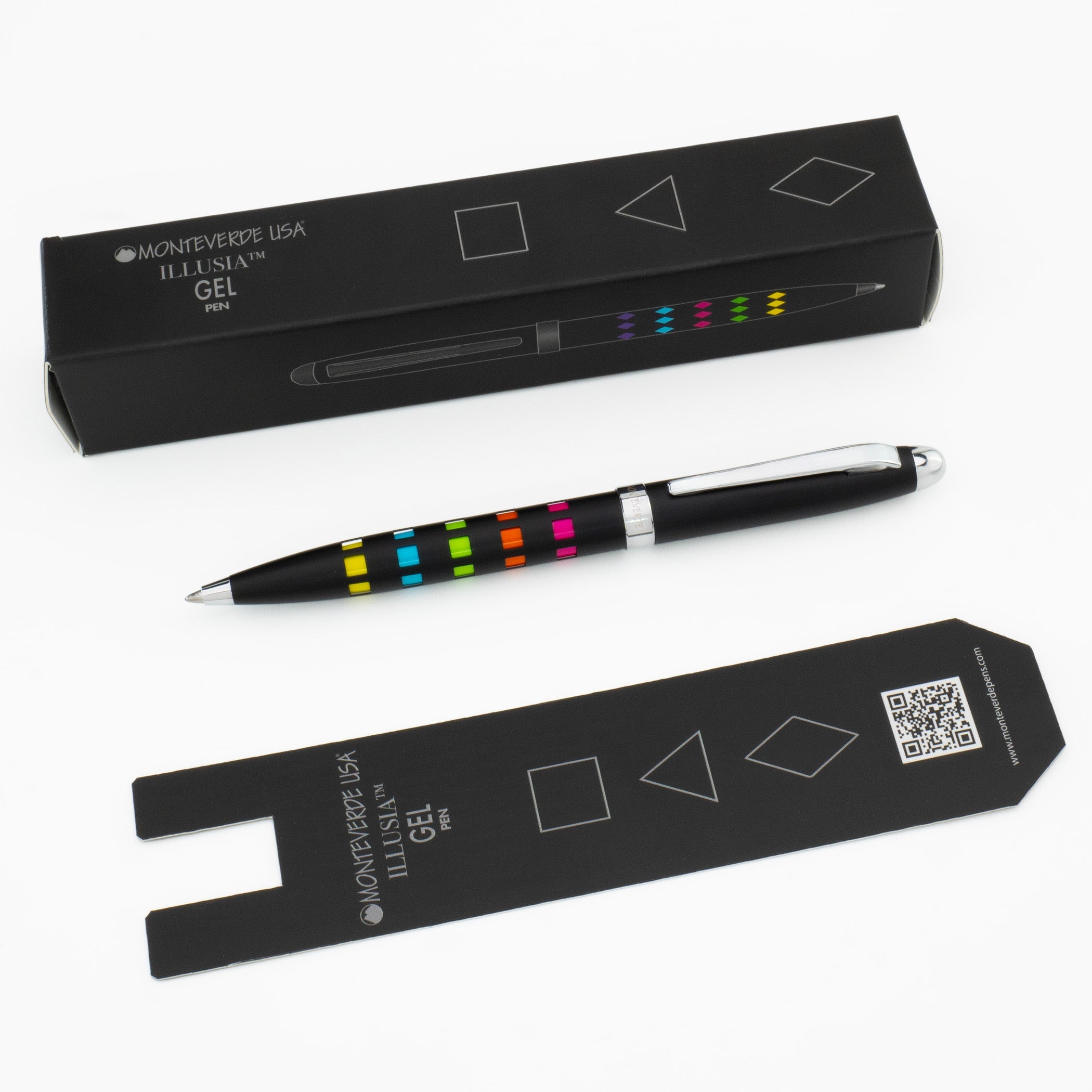 עט ג'ל Monteverde Illusia - שחור מט Black Matte