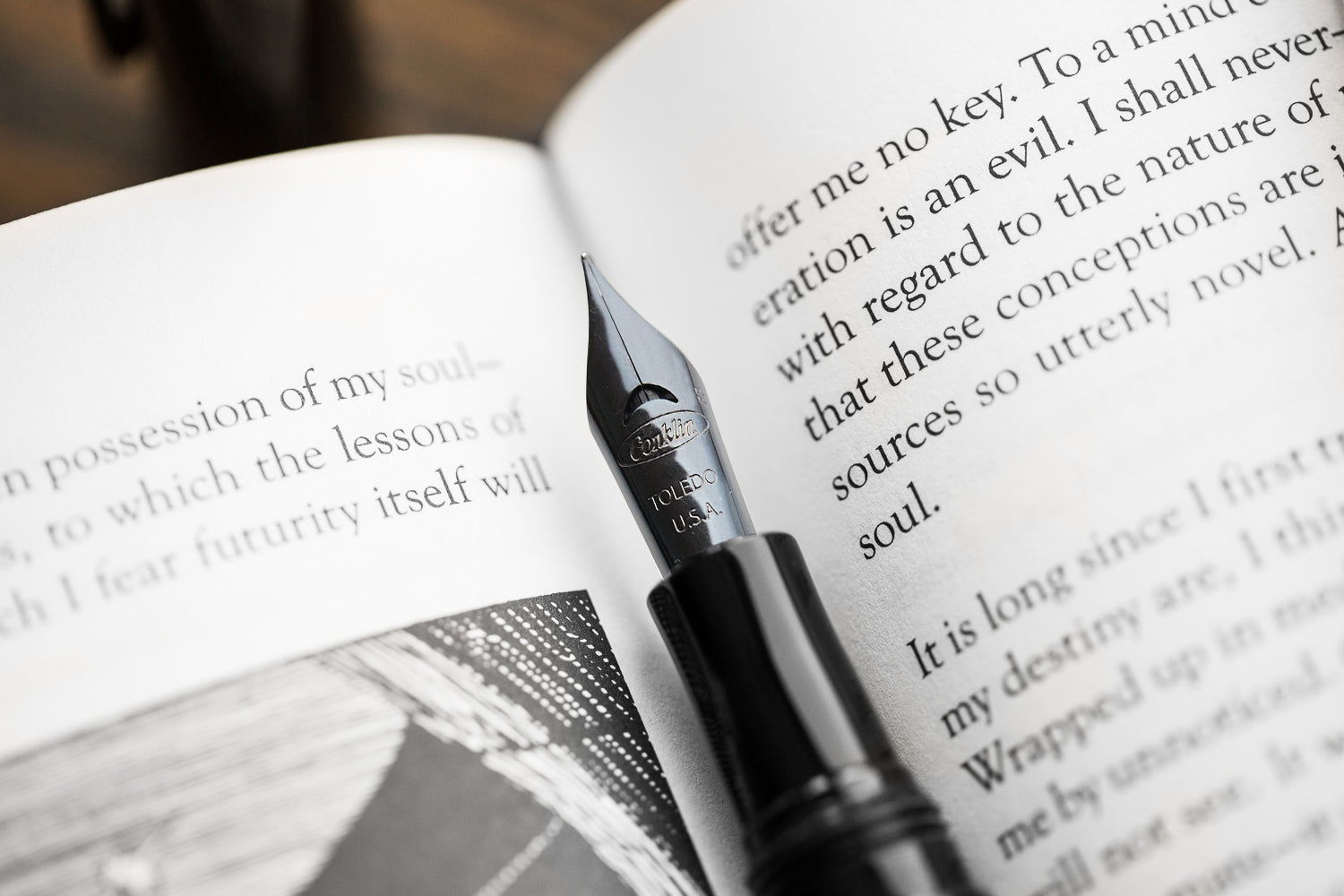 עט נובע Conklin All American - שחור Raven Black