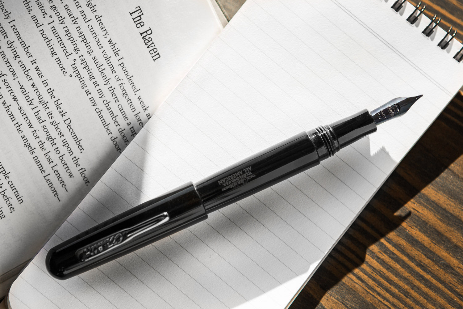 עט נובע Conklin All American - שחור Raven Black