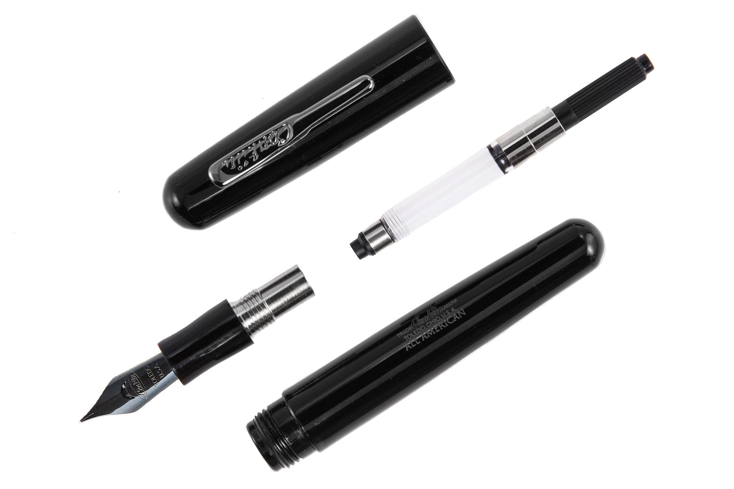 עט נובע Conklin All American - שחור Raven Black