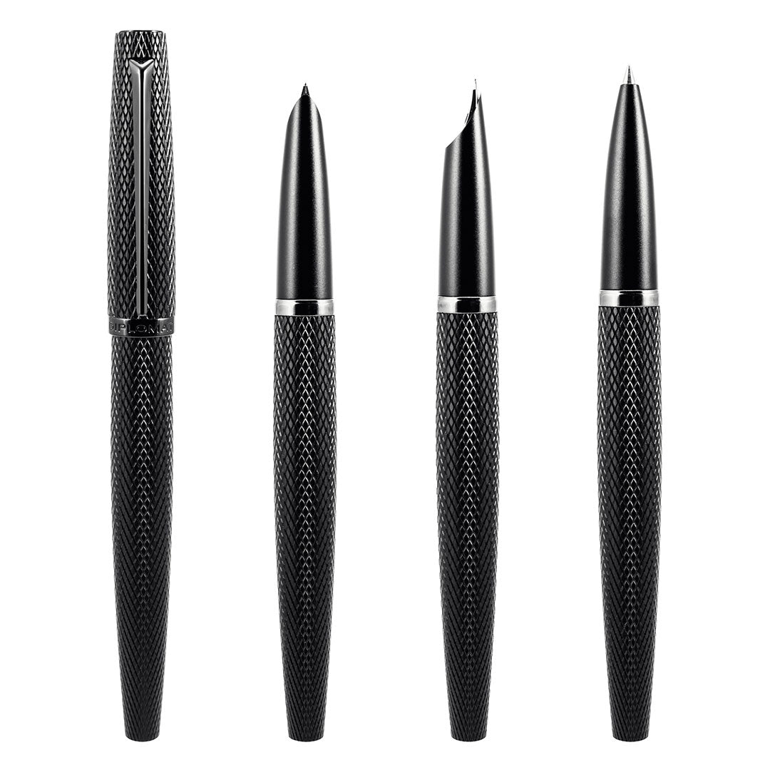 עט נובע Diplomat Viper Guilloche - שחור Black