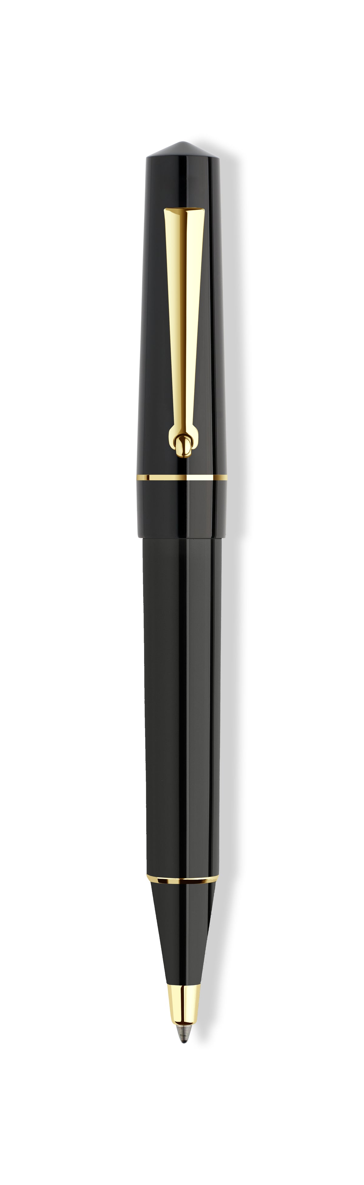 עט כדורי Delta Dune Ballpoint pen שחור מט זהב צהוב