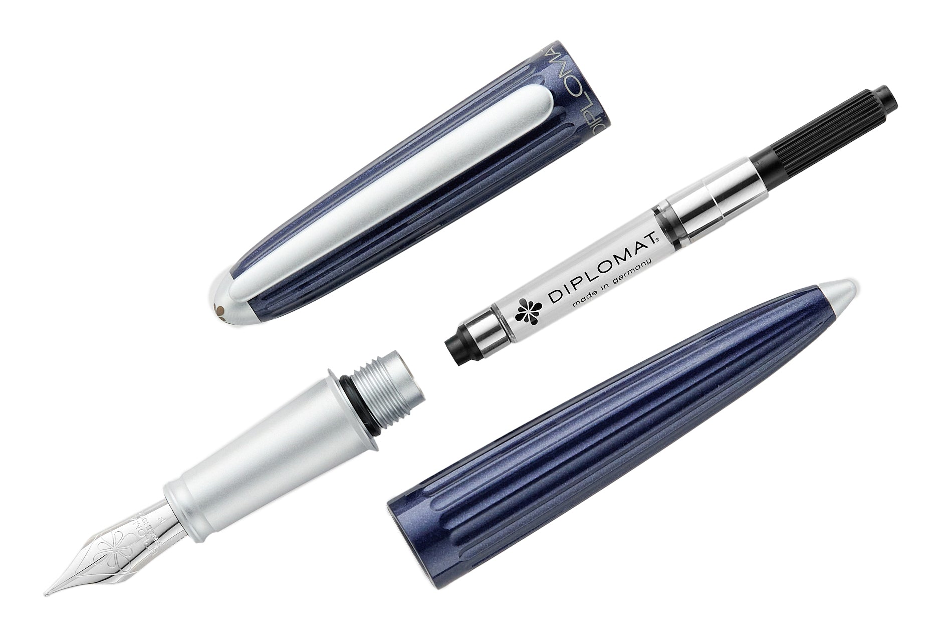 עט נובע Diplomat Aero - כחול חצות Midnight Blue