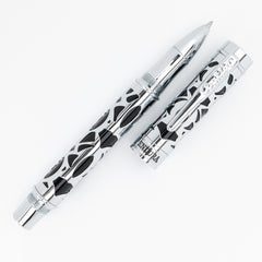 עט רולר Conklin Endura Deco Crest - שחור כרום Black Chrome