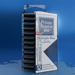 דיו כחול חצות Midnight Blue מחסניות (12 יחידות בקופסה שקופה)