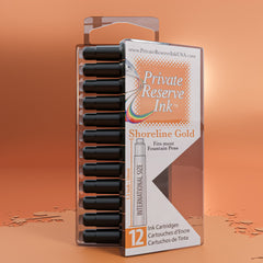 דיו זהב Shoreline Gold מחסניות (12 יחידות בקופסה שקופה)