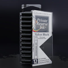 דיו שחור Velvet Black מחסניות (12 יח' קופסה שקופה)