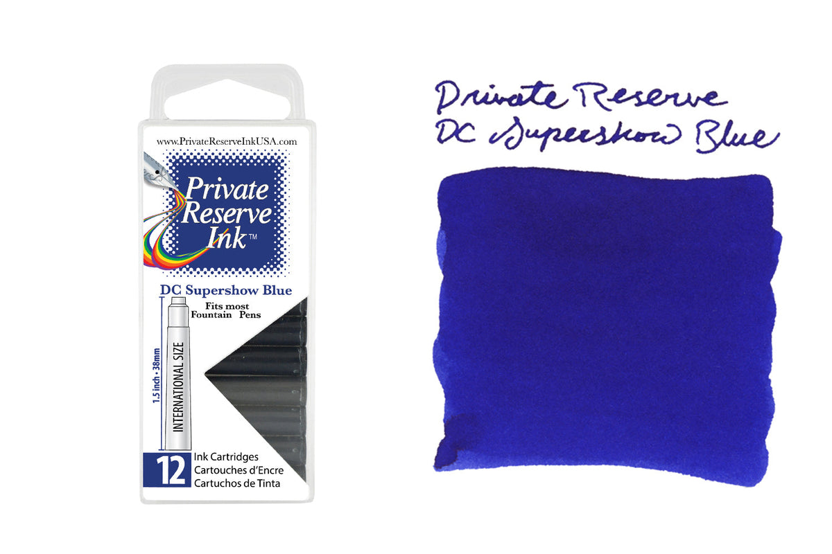 דיו Private Reserve כחול DC Supershow Blue מחסניות