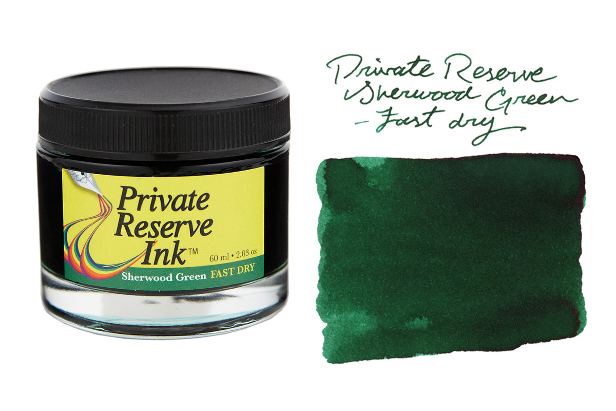 דיו Private Reserve ירוק Sherwood Green (ייבוש מהיר) בקבוק 60ml