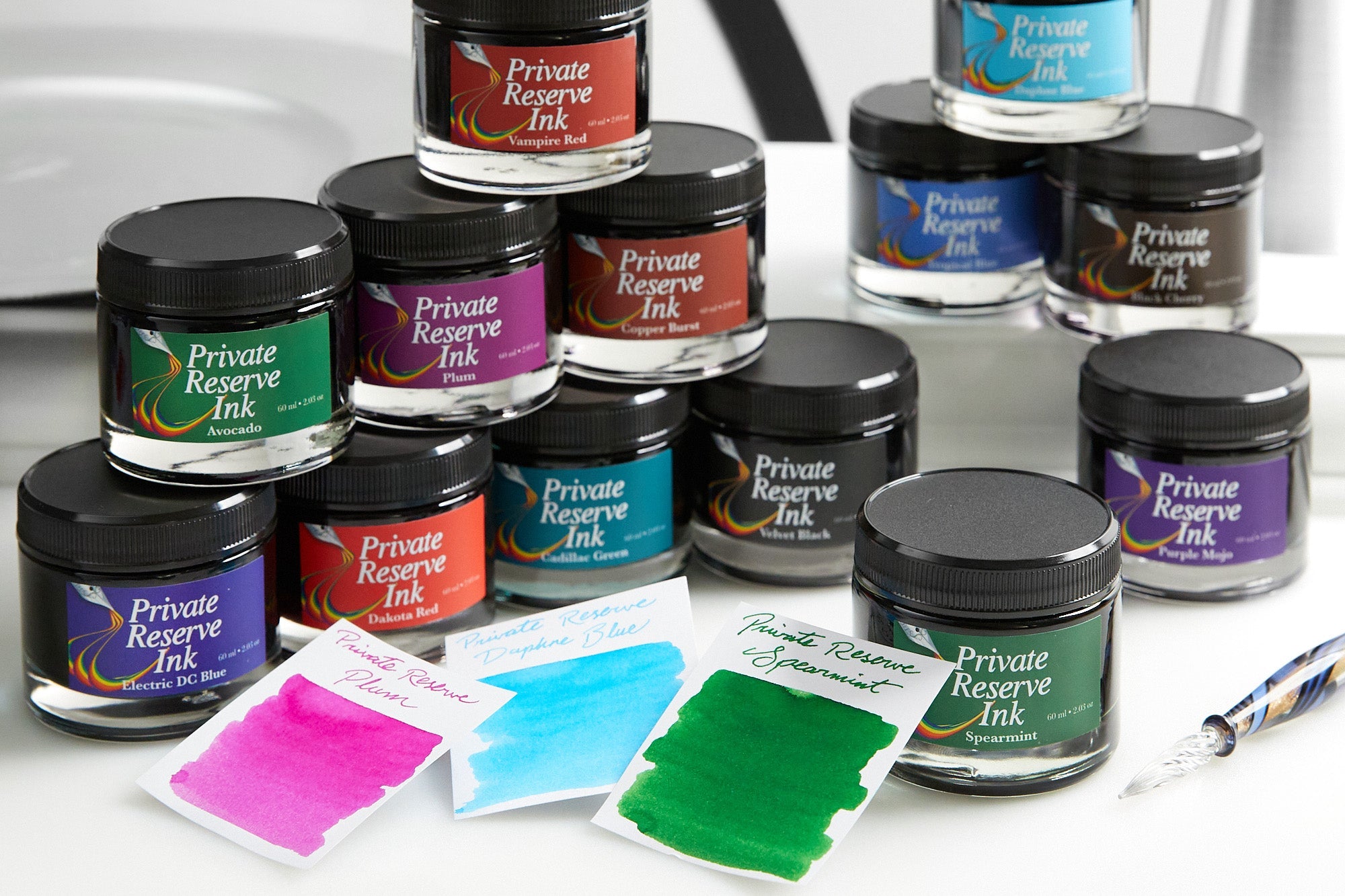 דיו Private Reserve כחול חצות Midnight Blue (ייבוש מהיר) בקבוק 60ml