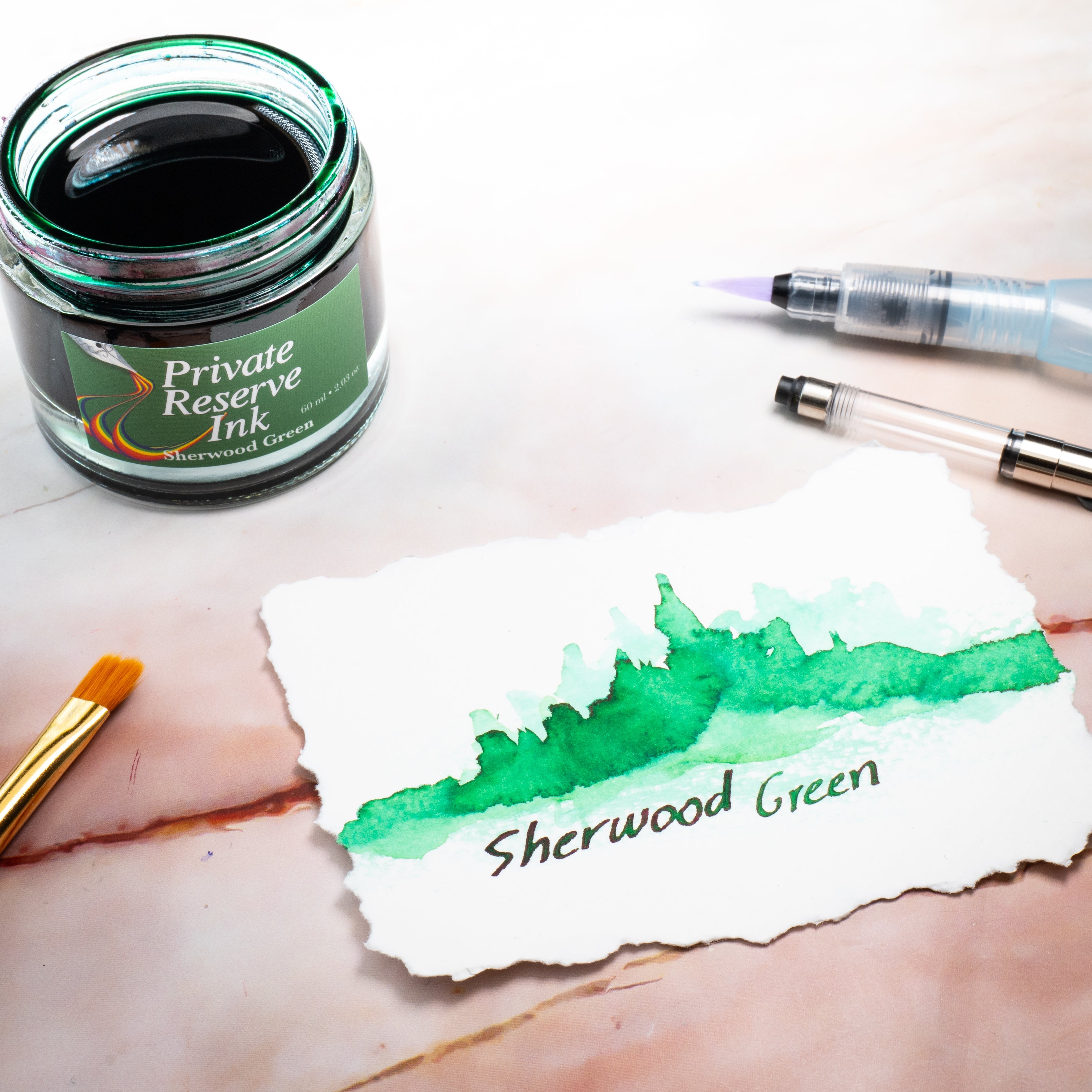 דיו ירוק Sherwood Green מחסניות (12 יחידות קופסה שקופה)