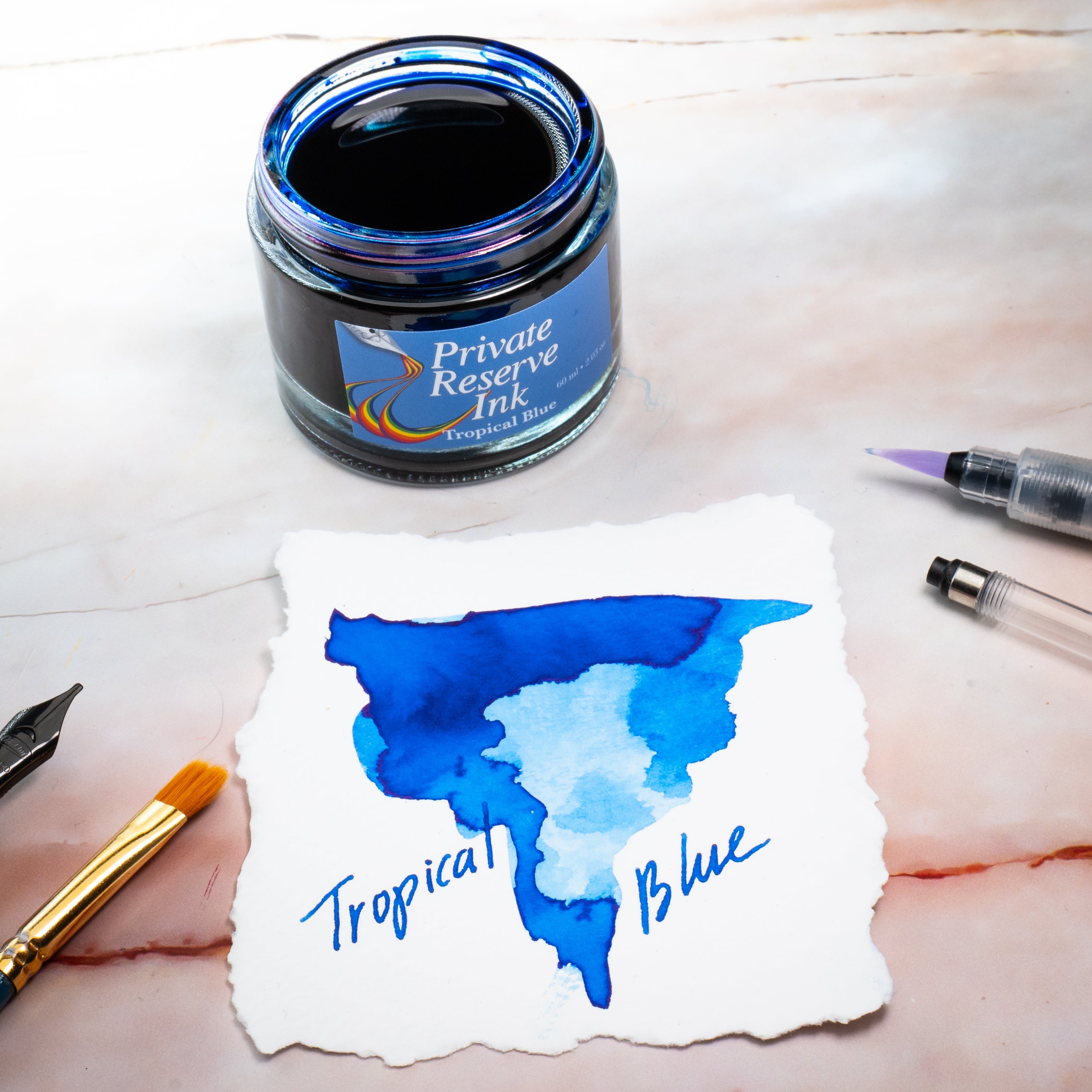 דיו Private Reserve כחול טרופי Tropical Blue בקבוק 60ml
