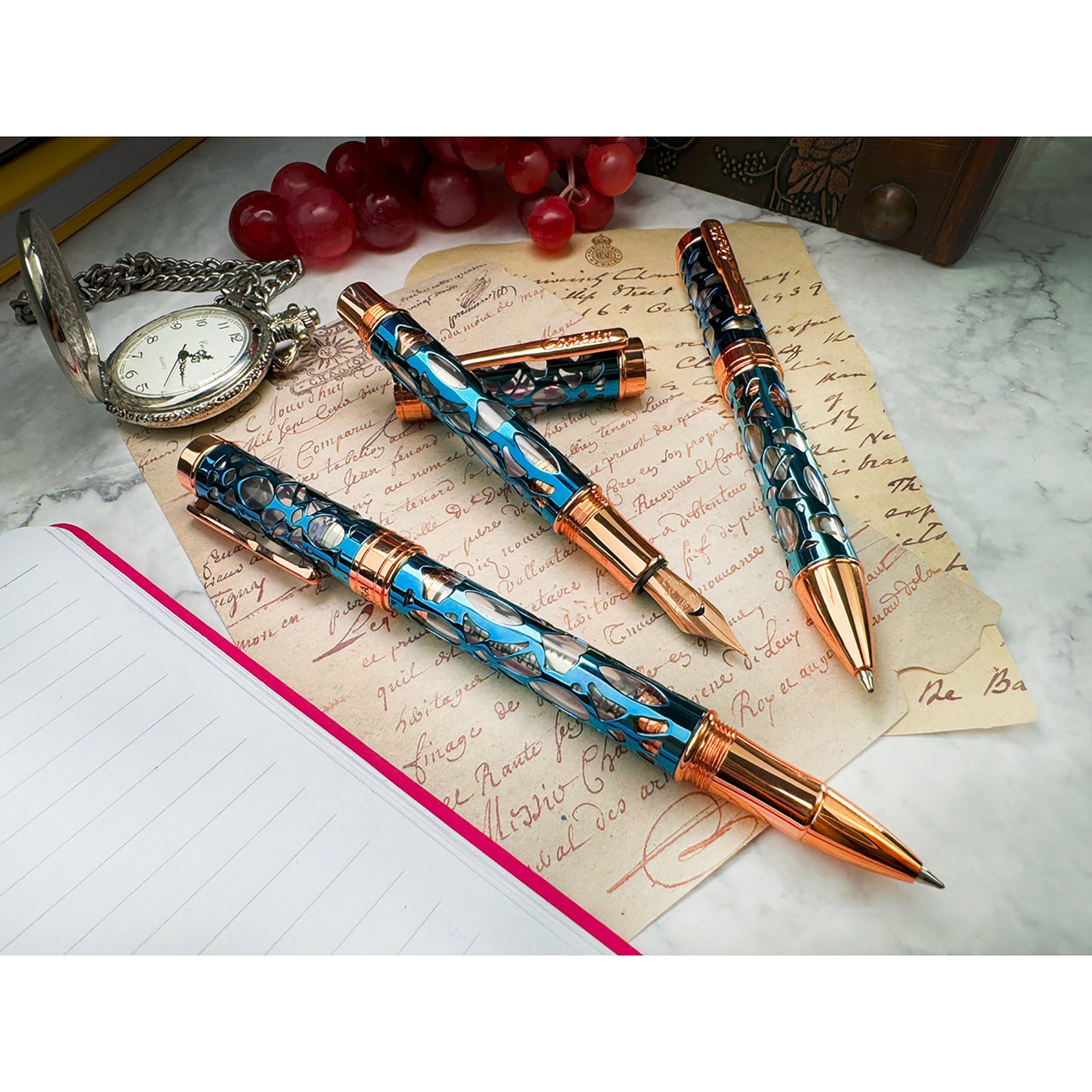 עט כדורי Conklin Endura Deco Crest - כחול הדגמה Demo Blue