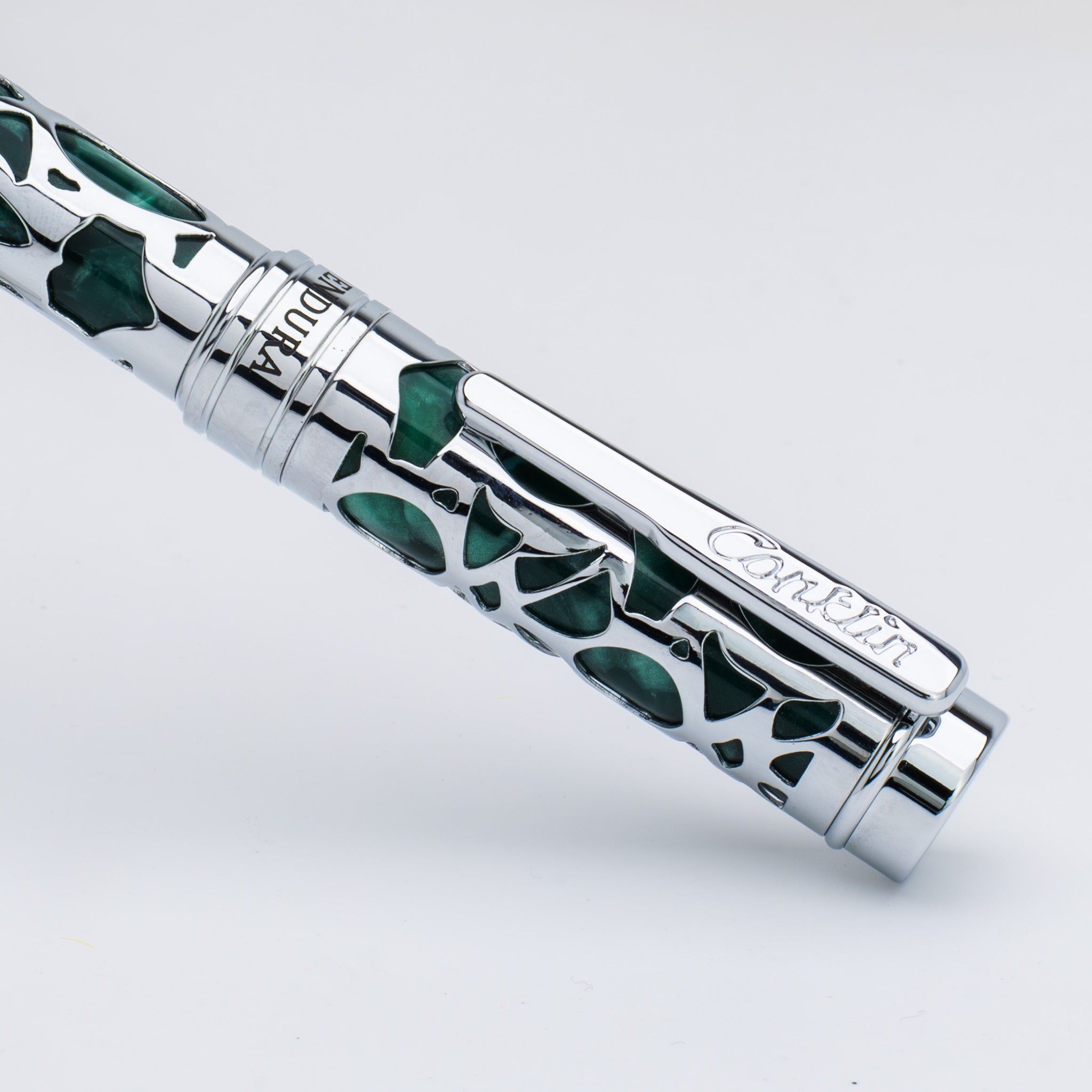 Conklin Endura Deco Crest Forest Green Chrome פרטי מכסה