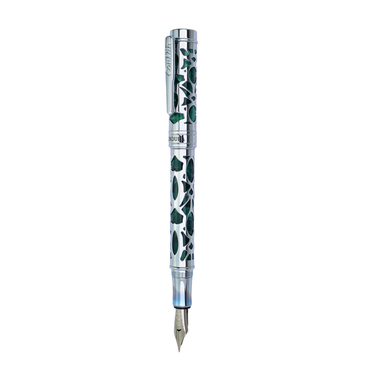 Conklin Endura Deco Crest Forest Green Chrome עט נובע