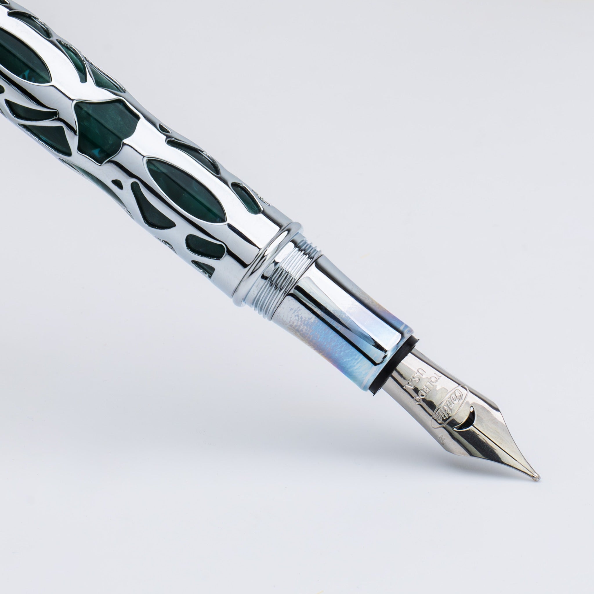 Conklin Endura Deco Crest Forest Green Chrome ציפורן