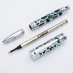Conklin Endura Deco Crest Forest Green Chrome מילוי רולר