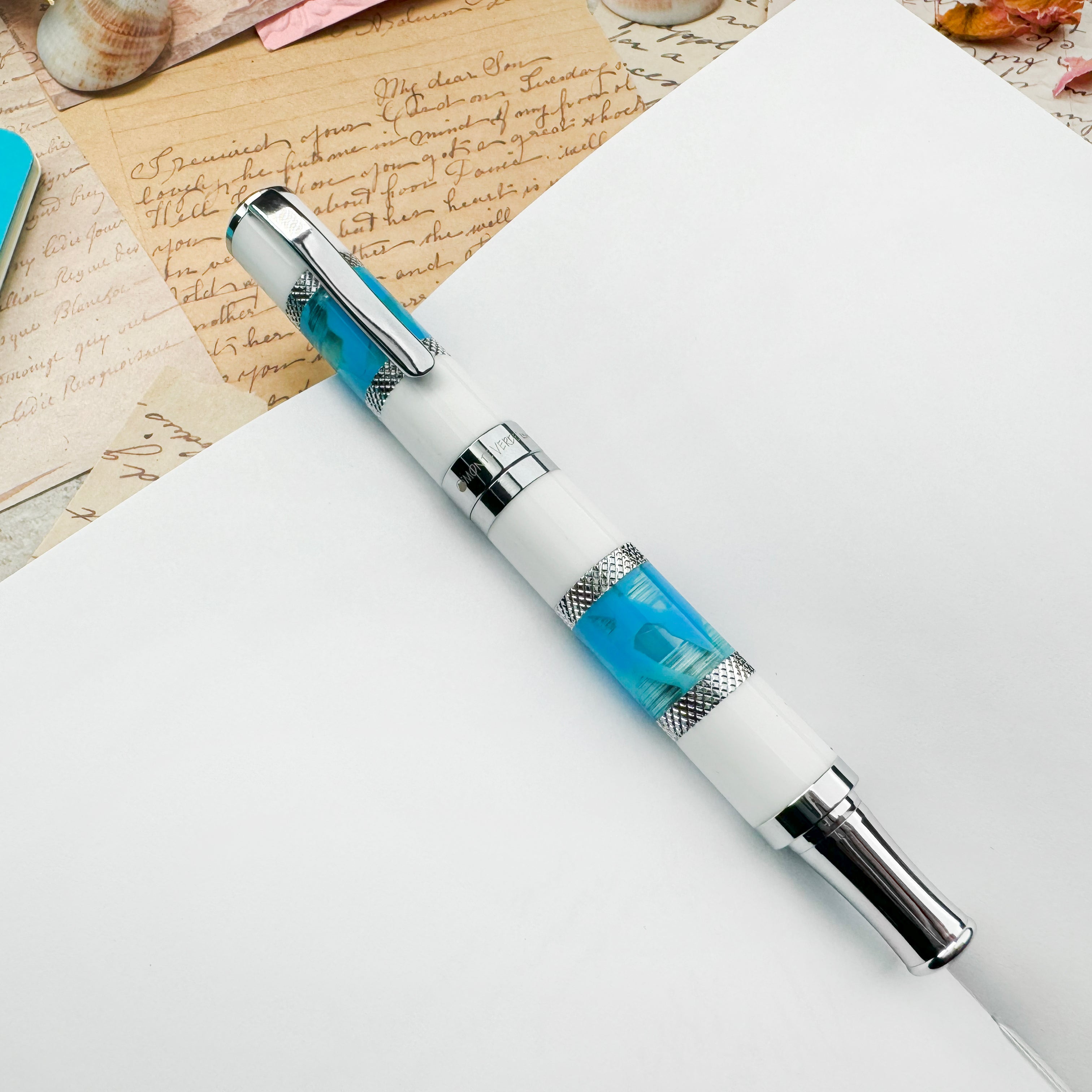 עט רולר Monteverde Regatta - כחול סנטוריני Santorini Blue