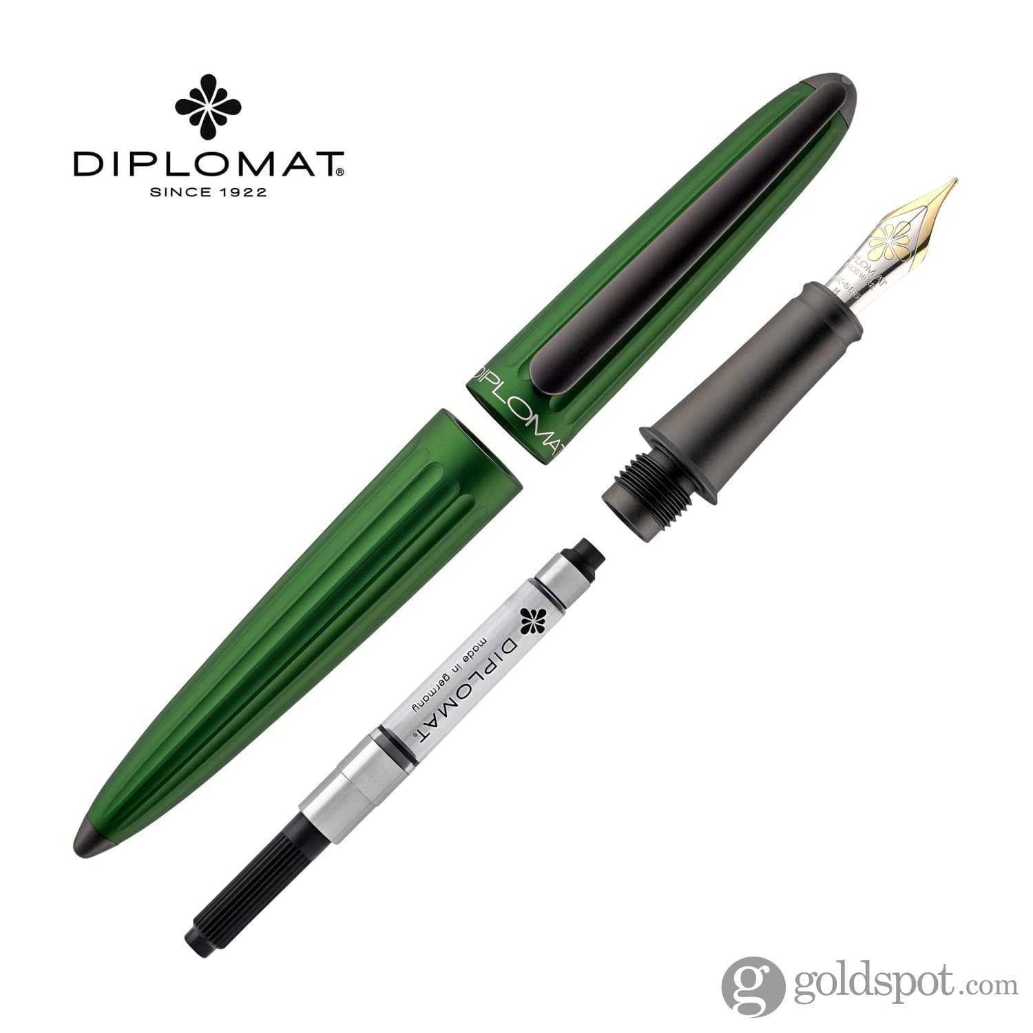 עט נובע Diplomat Aero - ירוק Green