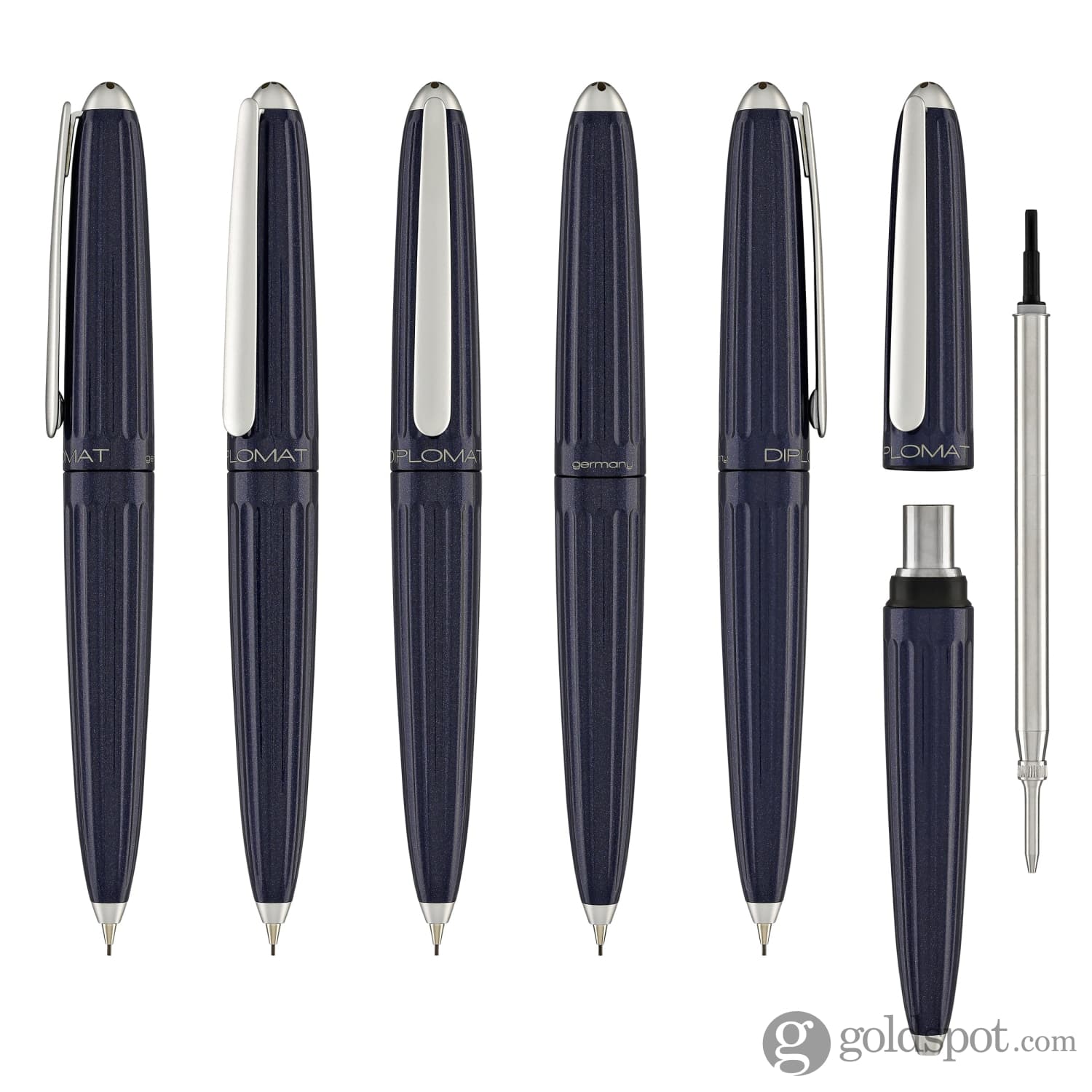 עפרון מכני Diplomat Aero - כחול חצות Midnight Blue
