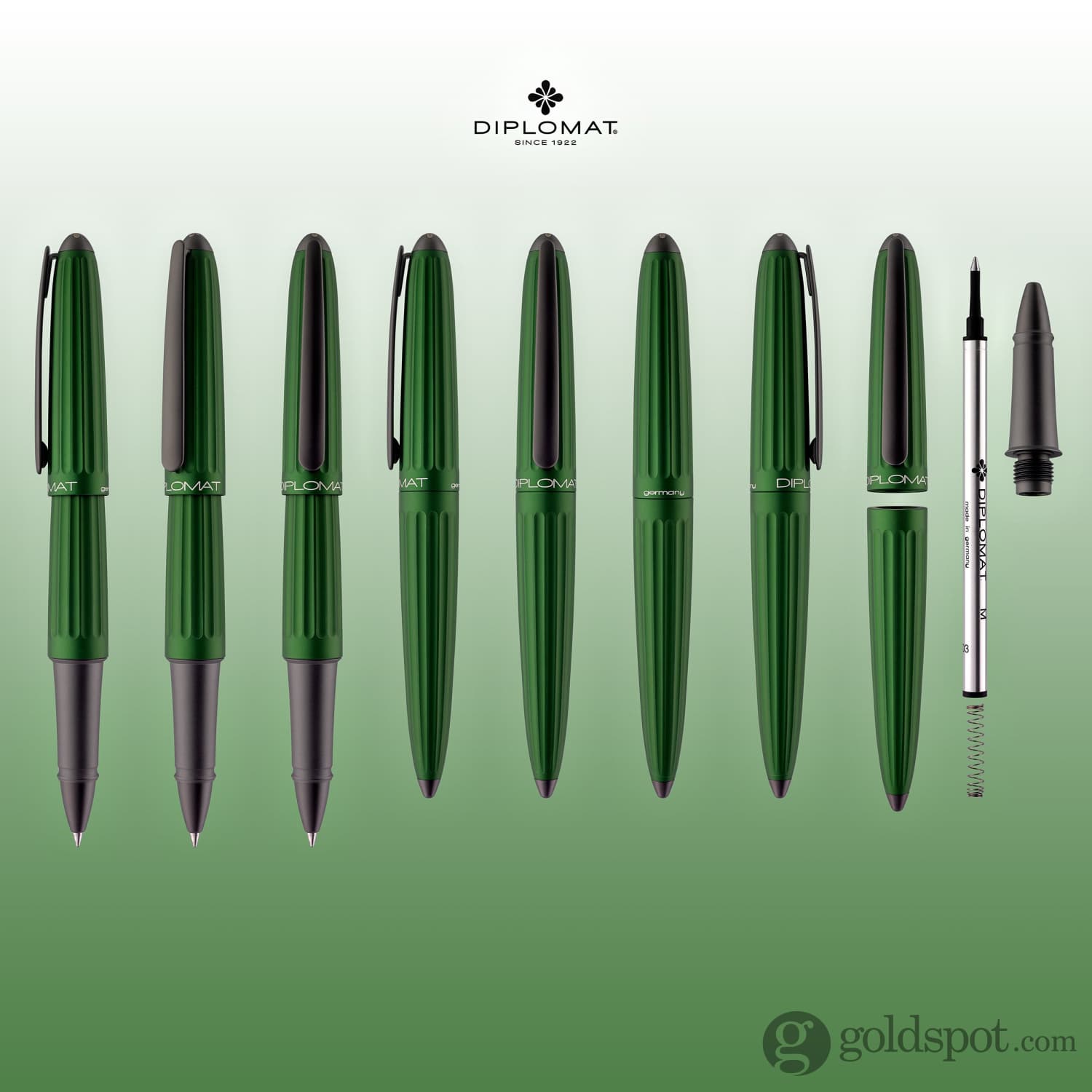 עט רולר Diplomat Aero - ירוק Green