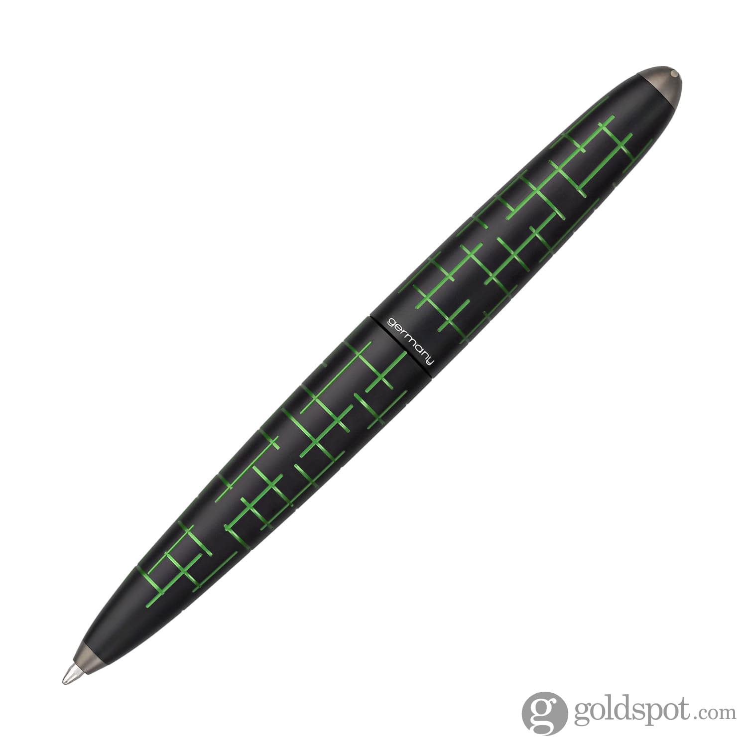 עט כדורי Diplomat Elox Matrix - שחור/ירוק Ring Black/Green