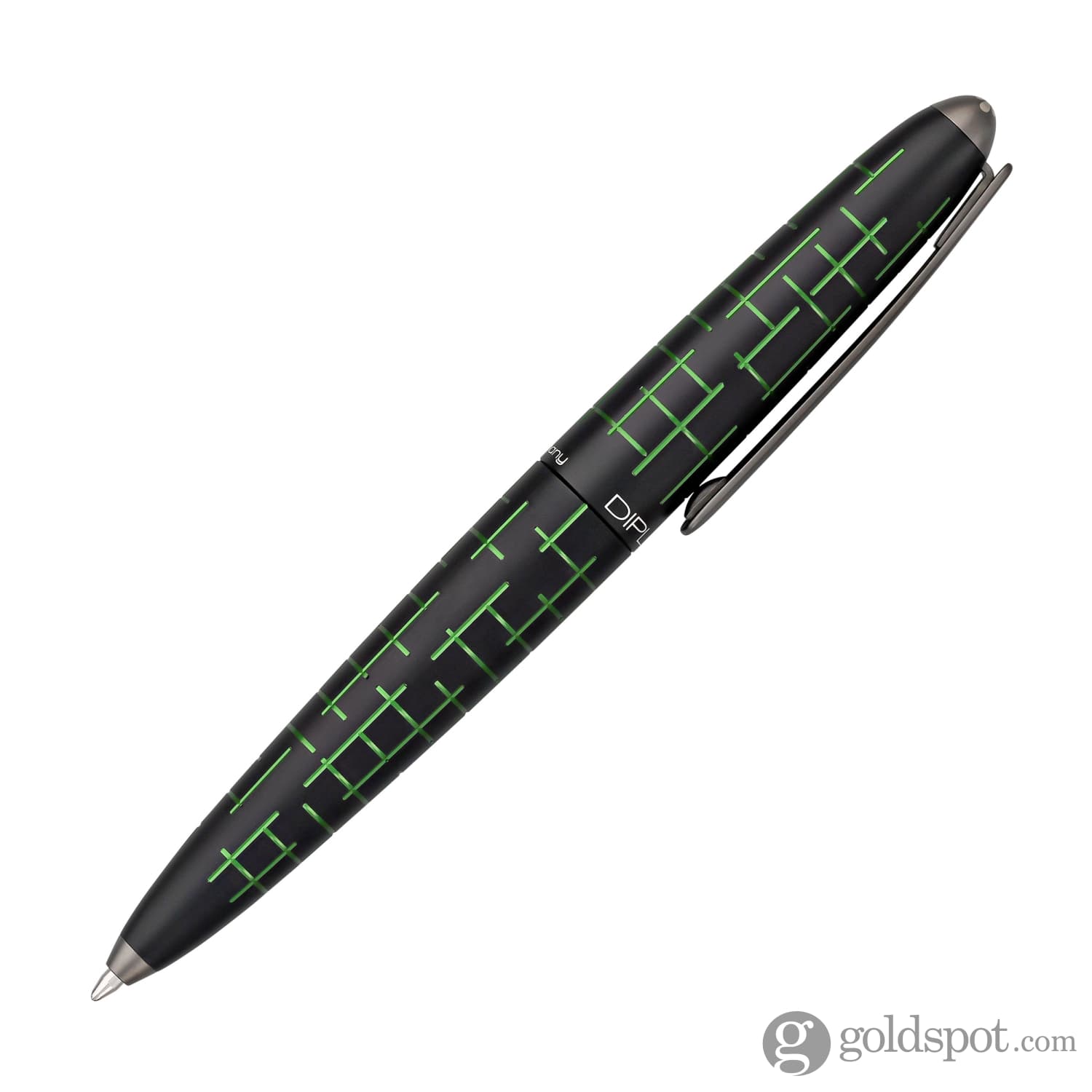 עט כדורי Diplomat Elox Matrix - שחור/ירוק Ring Black/Green