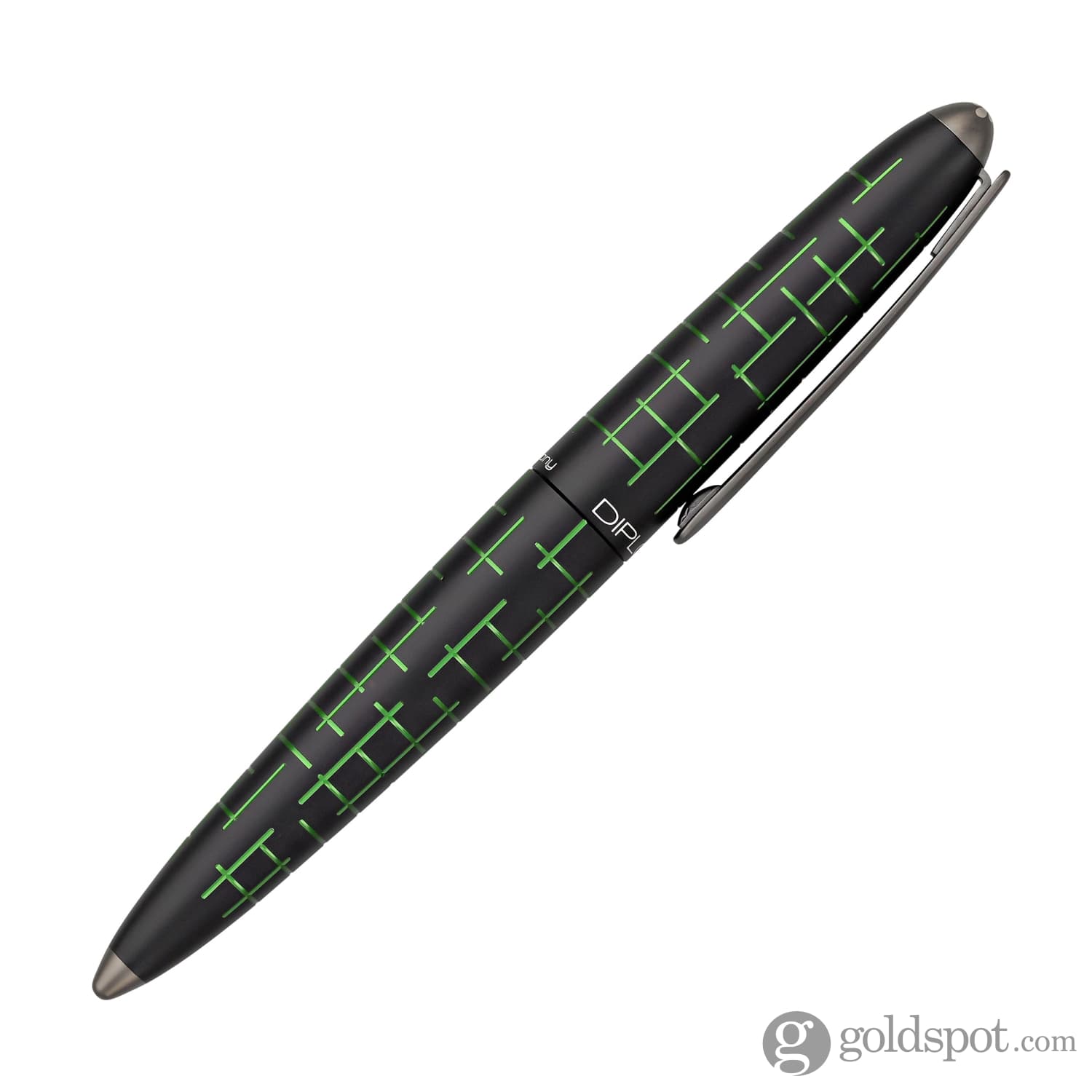 עט נובע Diplomat Elox Matrix - שחור וירוק טבעתי Ring Black & Green