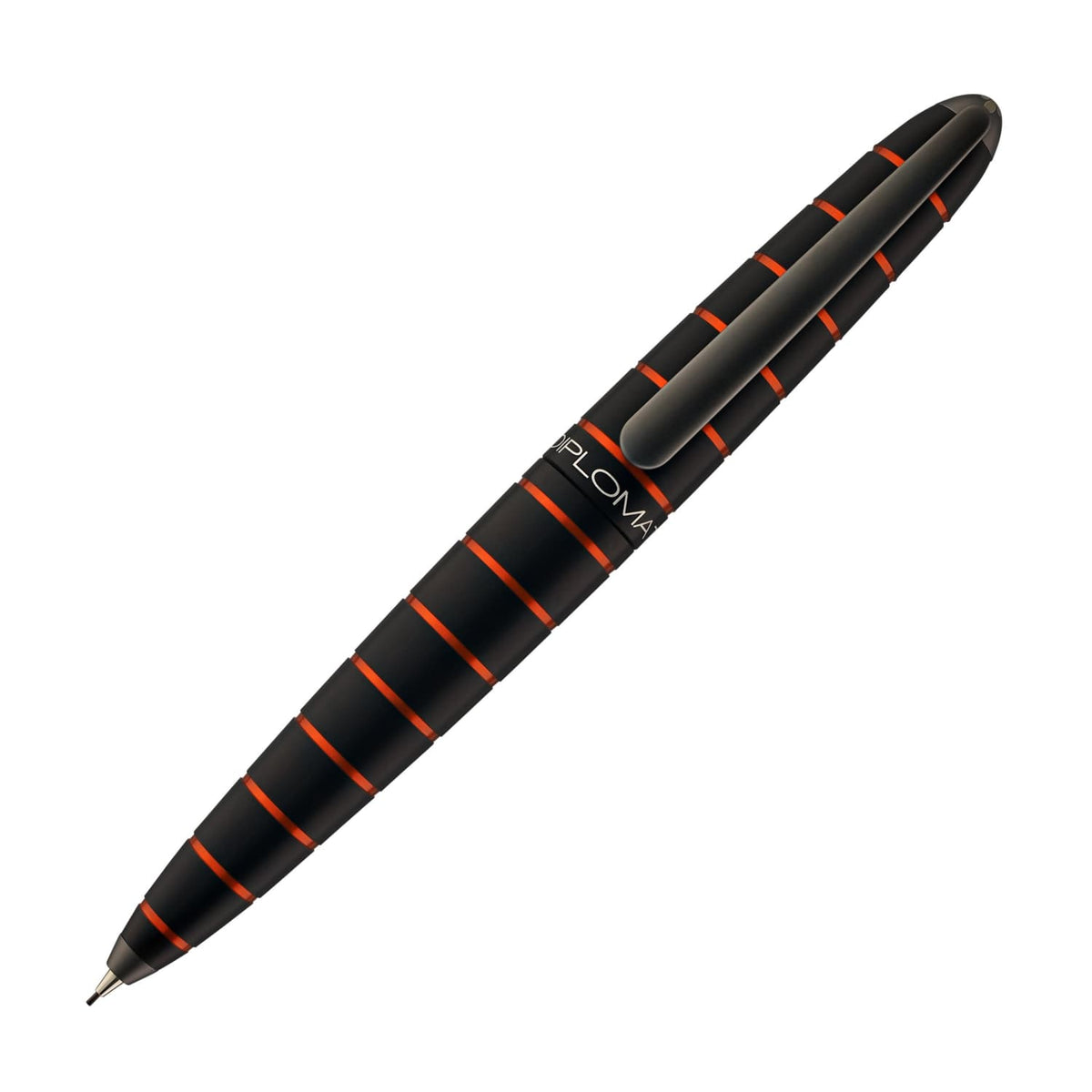 עפרון מכני Diplomat Elox .7mm - שחור כתום Ring Black & Orange