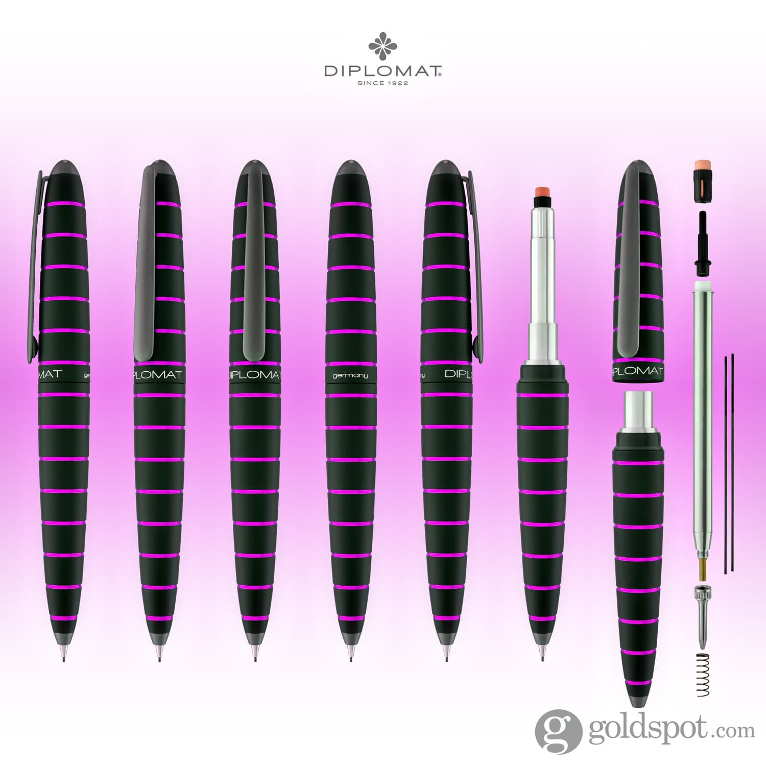 עפרון מכני Diplomat Elox - שחור/סגול Black/Purple
