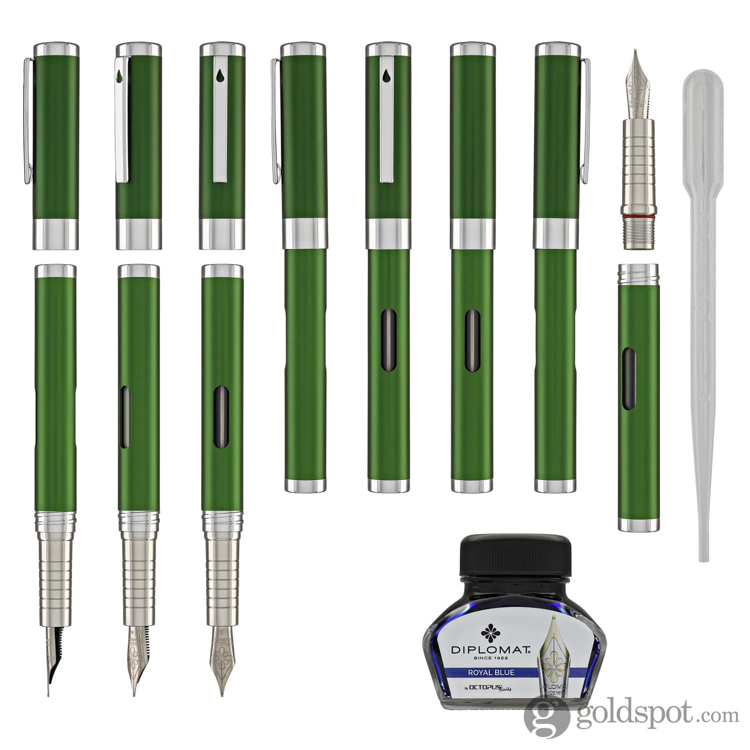 עט נובע Diplomat Nexus - ירוק/כרום Green/Chrome