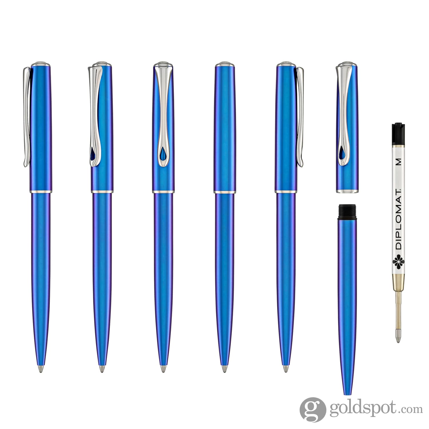 עט כדורי Diplomat Traveller - כחול פאנקי Funky Blue