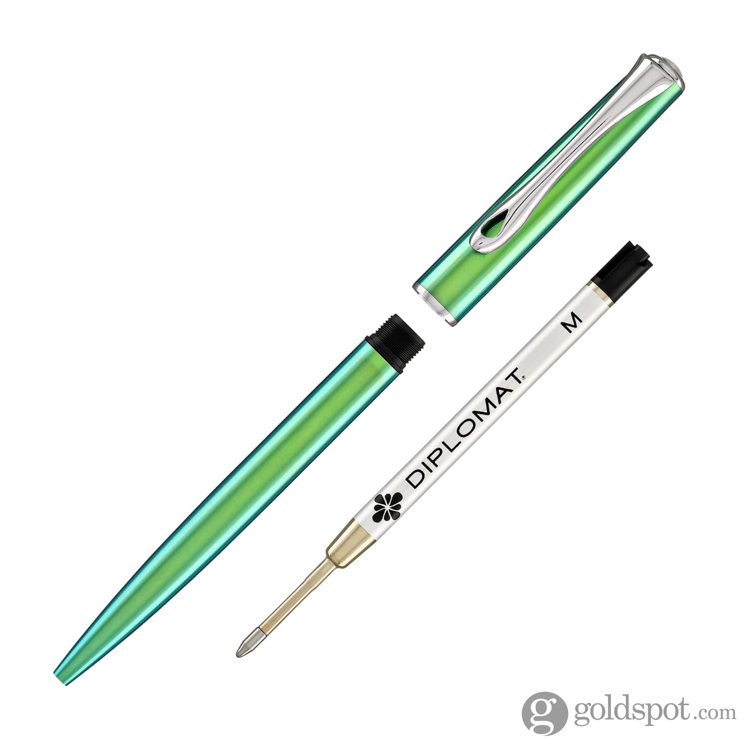 עט כדורי Diplomat Traveller - ירוק פאנקי Funky Green
