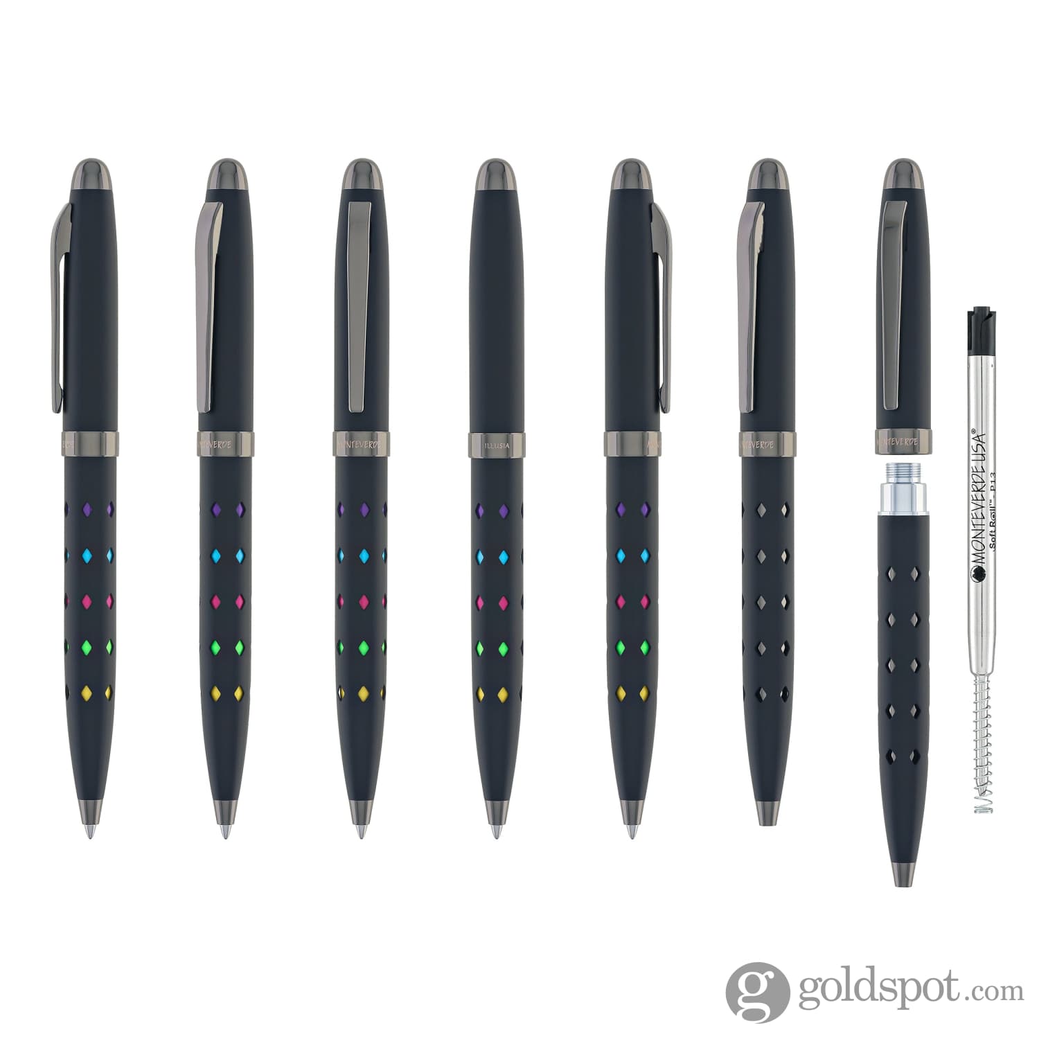 עט ג'ל Monteverde Illusia - שחור מט Black Matte