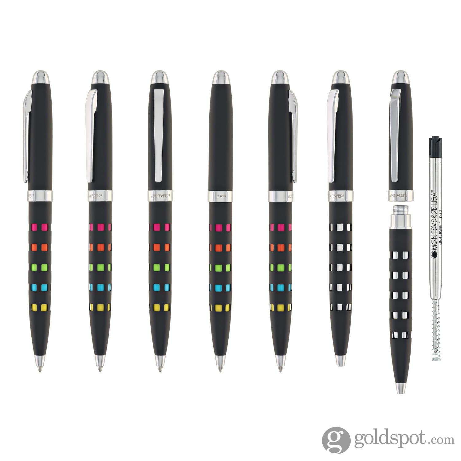 עט ג'ל Monteverde Illusia - שחור מט Black Matte