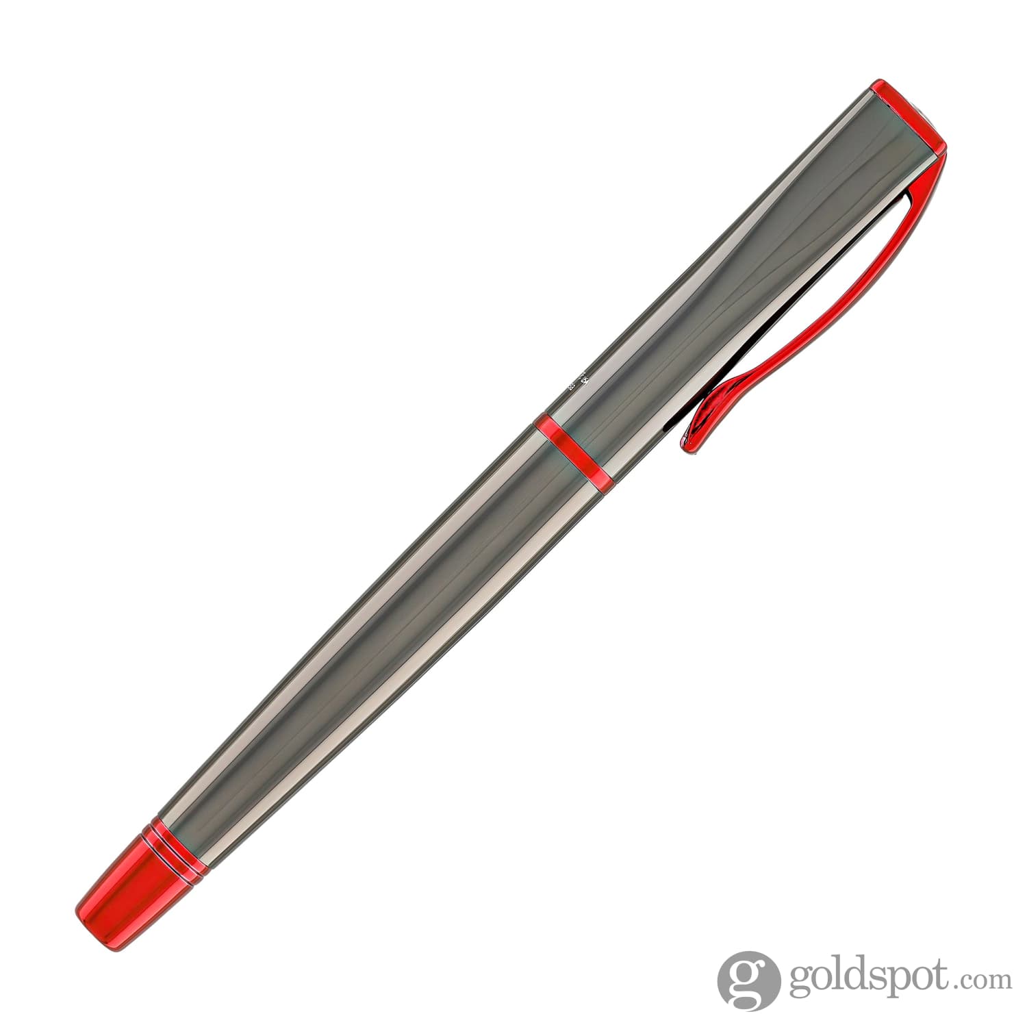 עט רולר Monteverde Impressa - אפור כהה עם גימור אדום Gunmetal with Red Trim